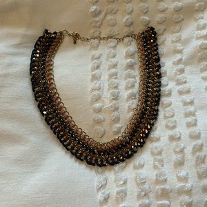 Gold, Pink, Navy Statement Necklace from Charming Charlie